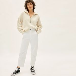 Everlane The Utility Barrel Pant in color bone